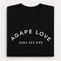 Agape Love John 3:16 Curved Design Tee