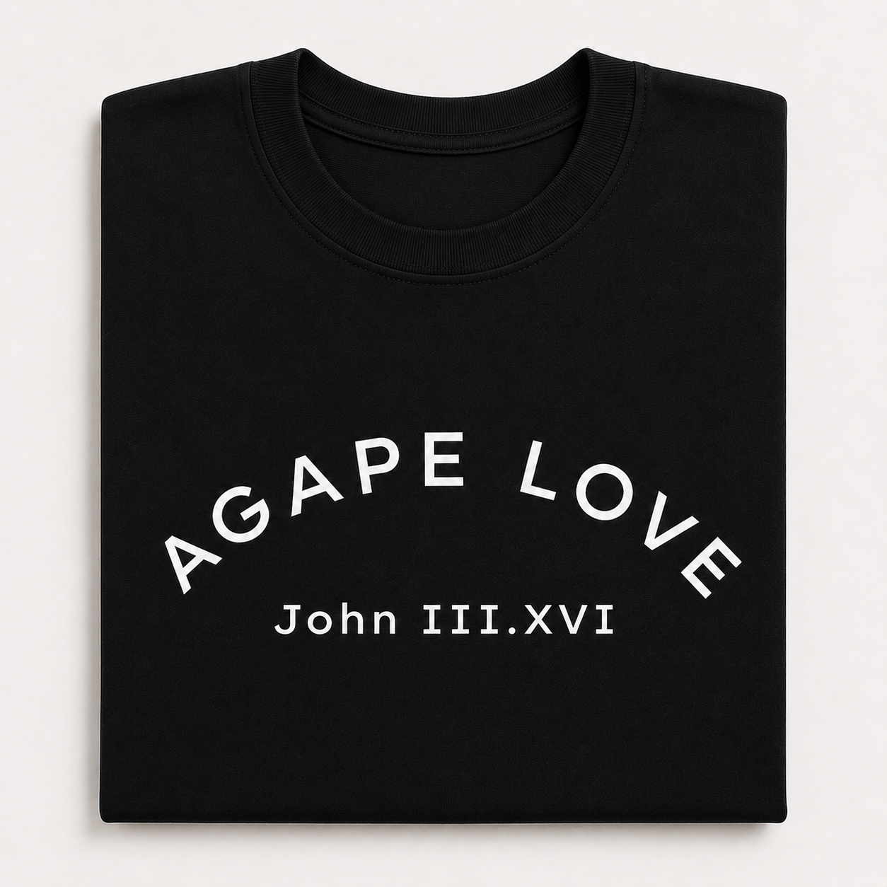 Agape Love John 3:16 Curved Design Tee