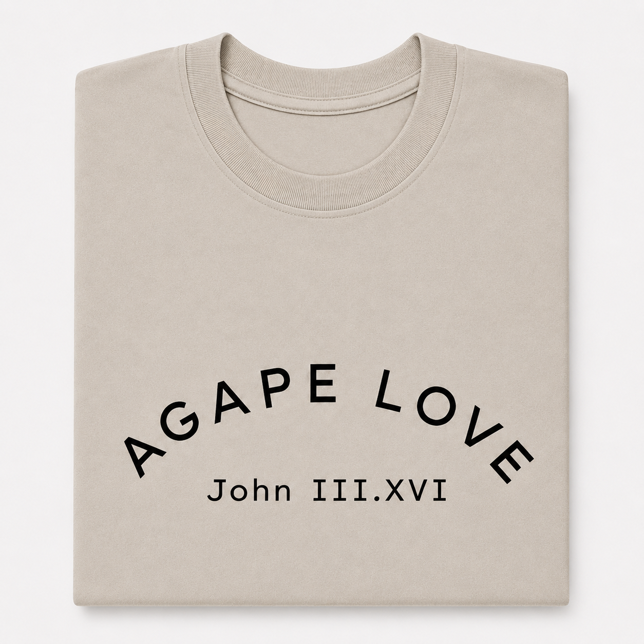 Agape Love John 3:16 Curved Design Tee