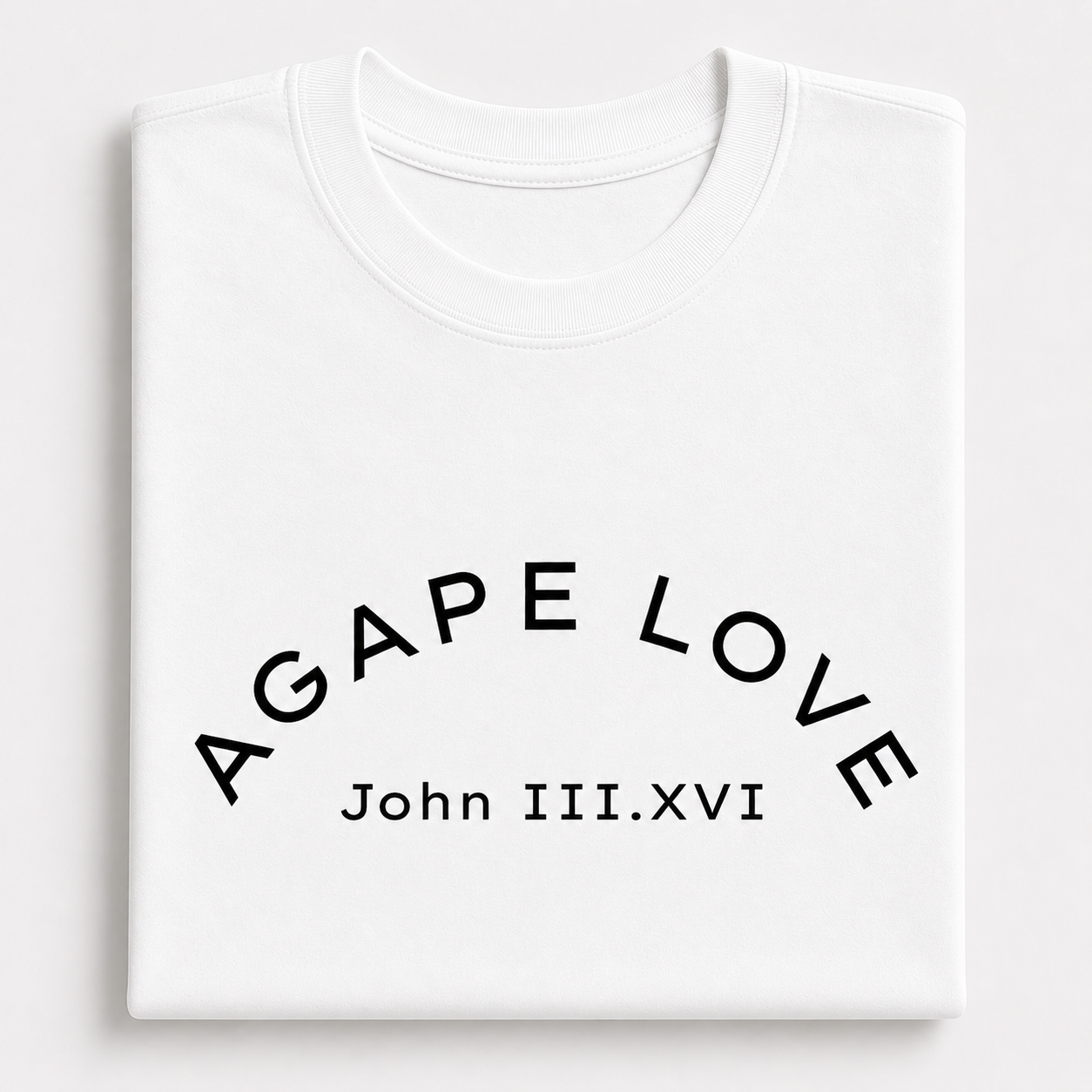 Agape Love John 3:16 Curved Design Tee
