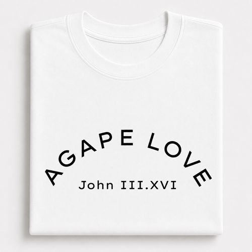 Agape Love John 3:16 Curved Design Tee