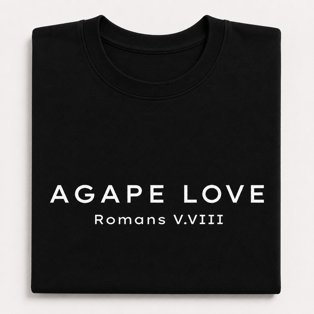 Agape Love Romans 5:8 Straight Design Tee