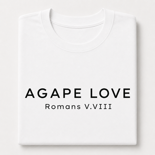 Agape Love Romans 5:8 Straight Design Tee